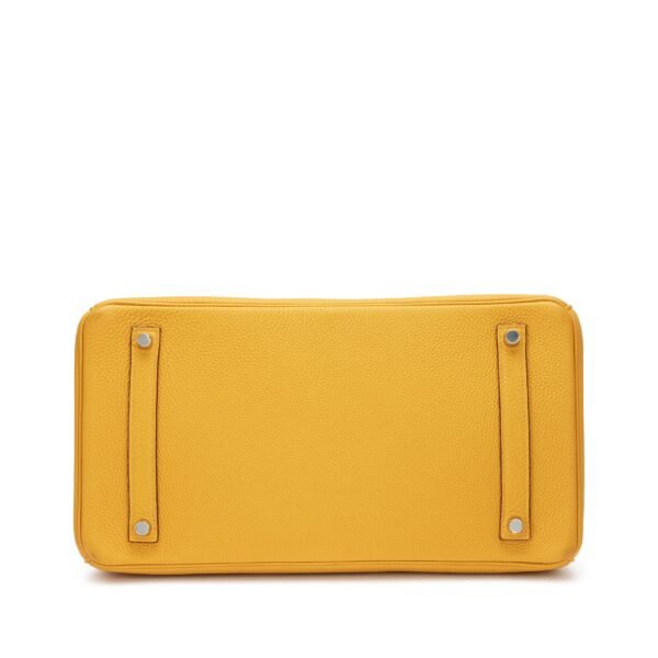 Birkin 35 Jaune Ambre Togo Palladium Hardware