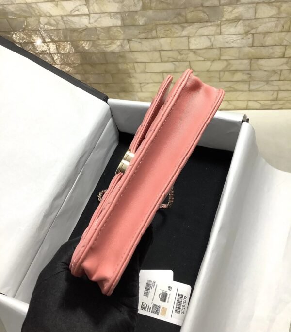Chanel Hand-Held Oblique Cross Bag Pink For Women, Women&rsquo;s Bags 6.7in/19cm