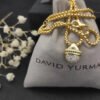 David Yurman Acorn Pendant Necklace 18k Gold Diamond