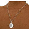 Necklace BLIND FOR LOVE Tiger Head Motif Pendant Adjustable Chain Silver