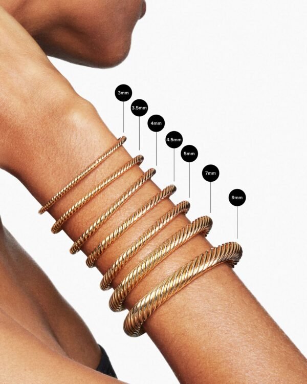 Classic Cablespira&reg; Bracelet 18K Yellow Gold with Pearls and Diamonds, 5mm