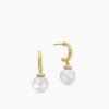 Solari Drop Earrings 18K Yellow Gold with Pearls and Diamonds, 22mm