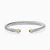 83F32F8C-1E53-884F-26E0-725C4E9BAC5B.jpg Classic Cable Bracelet Sterling Silver with 14K Yellow Gold and Peridot, 5mm