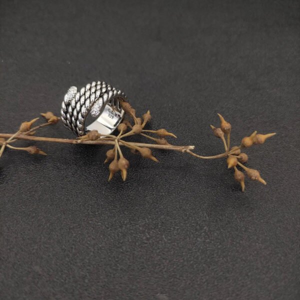 David Yurman Diamond Willow Serpentine Ring - 6