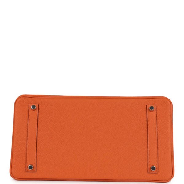 Birkin 25 Orange Togo Palladium Hardware