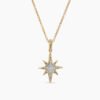 Cable Collectibles North Star Necklace 18K Yellow Gold with Pave Diamonds, 21.6mm
