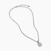 8532B178-D810-FD47-3101-C4EE6EE1737C.jpg Petite Albion Pendant Necklace Sterling Silver with Morganite and Diamonds, 7mm