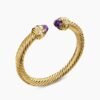 857BC53F-716D-CE66-BC5E-CE401467683B.jpg Classic Cablespira® Bracelet 18K Yellow Gold with Amethyst and Diamonds, 7mm