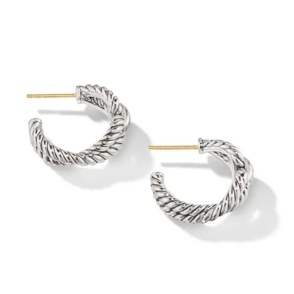 85C03BBA-51C7-F3EC-FF38-C8E2AF80D106.jpg Cable Loop Hoop earrings in Sterling Silver with Pavé Diamonds