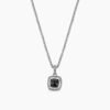 86277CBB-B986-80EC-9083-59714AD31614.jpg Petite Albion® Pendant Necklace Sterling Silver with Black Onyx and Diamonds, 7mm