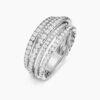 Pav&eacute; Crossover Ring 18K White Gold with Diamonds - 6