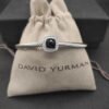 David Yurman  Sterling Silver Diamond And Black Onyx 4mm Noblesse Cable Bracelet