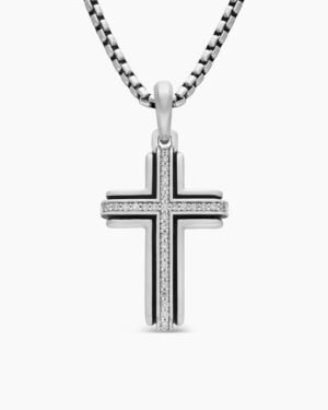 86F36B83-9877-57CA-C06A-370856852939.jpg Cross Pendant Sterling Silver with Diamonds