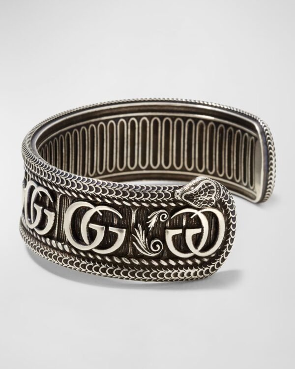 Garden Double G Snake Cuff Bracelet - Silver