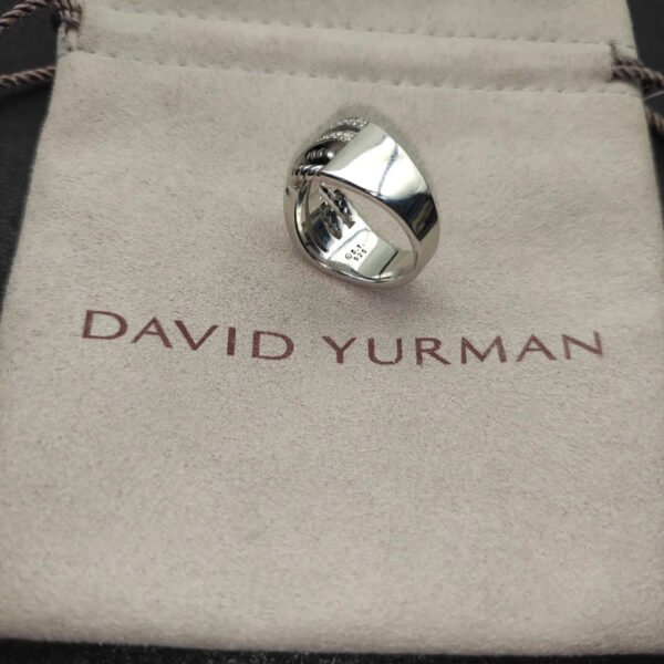 David Yurman Diamond Crossover Ring - US 6