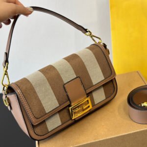 Fendi Baguette striped fabric bag