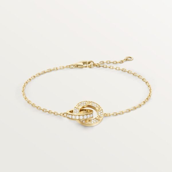 LOVE BRACELET, ON CHAIN, PAVED