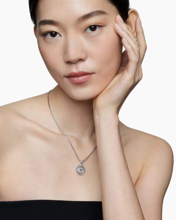 89CA7159-5222-7218-BB7C-3D38B75CEDED.jpg Initial Charm Necklace Sterling Silver with Diamond G