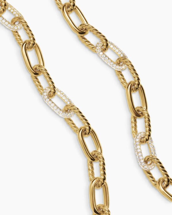 89F22A6F-E0CA-FE98-F0ED-283A7712FA49.jpg DY Madison® Chain Necklace 18K Yellow Gold with Diamonds, 11mm