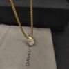 David Yurman Acorn Pendant Necklace 18k Gold Diamond