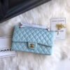 Chanel 1112 Tiffany Blue Medium Size 2.55 Lambskin Leather Flap Bag
