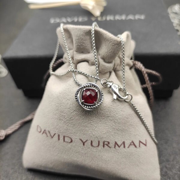 Petite Chatelaine&reg; Necklace Sterling Silver with Rhodolite, 10mm