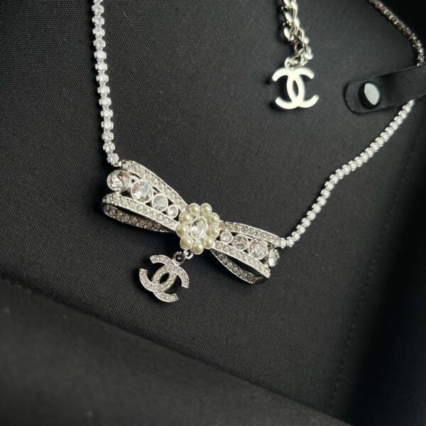 Crystal Bow Necklace Choker 23-24FW