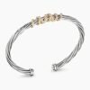 8D0A6081-5B56-57B3-9E8D-A2E4D3C5F303.jpg Helena Center Station Bracelet Sterling Silver with 18K Yellow Gold and Diamonds, 4mm