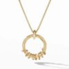 David Yurman Helena Round Pendant Necklace in 18K Yellow Gold with Diamonds