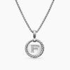 8DDC4F58-F273-5290-F0D7-4775F11CC1D1.jpg Initial Charm Necklace Sterling Silver with Diamond F