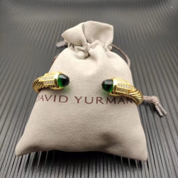 7mm Cable Bracelet with Peridot & Diamond Accents