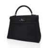 8E9655C3-0DAD-4CEC-6852-E6D857EE763F.jpg Kelly 28 Retourne Bag Black Togo Leather with Palladium Hardware