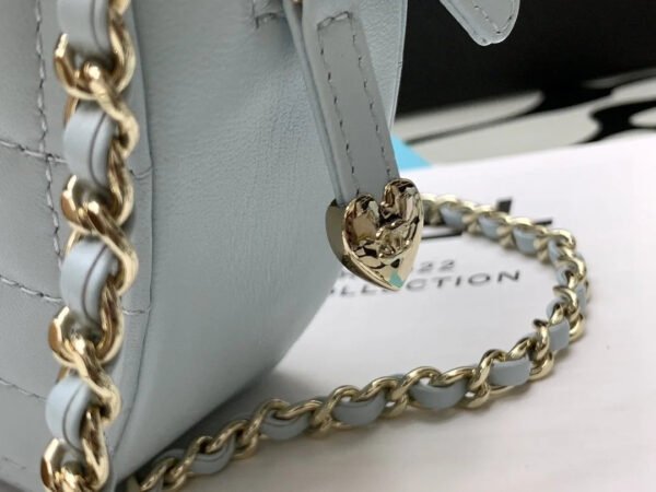 Chanel Mini Heart Bag Grey For Women 7in/18cm AS3191 B07958