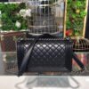 Chanel Boy Handbag Silver Hardware Black For Women, Women&rsquo;s Bags, Shoulder And Crossbody Bags 9.8in/25cm A67086