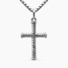 Cable Cross Pendant Sterling Silver