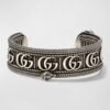 Garden Double G Snake Cuff Bracelet - Silver