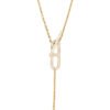 EVER CHAINE D??ANCRE LARIAT NECKLACE GOLD WITH DIAMONDS