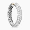 DY Mercer&reg; Hoop Earrings Sterling Silver with Diamonds, 25.4mm