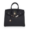Birkin 25 Bag Plomb (Off Black) Togo Leather with Gold Hardware