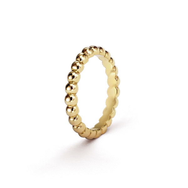 Perlee pearls of gold ring, medium model