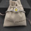 David Yurman  Sterling Silver Diamond And Citrine 4mm Noblesse Cable Bracelet