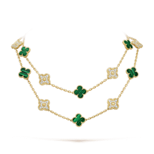 Vintage Alhambra long necklace, 20 motifs