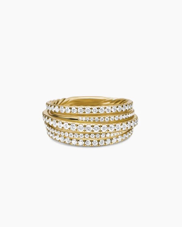 928B3216-5D8E-8B24-4A45-30399A143FEF.jpg Pavé Crossover Ring 18K Yellow Gold with Diamonds - 6