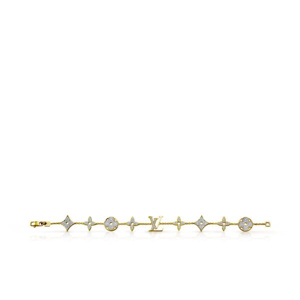 Diamond Blossom bracelet, gold and diamonds