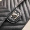 93C639FF-FD41-B99A-C841-050E374F53EB.jpg Chanel Chevron Classic Handbag Silver Hardware Black For Women, Women’s Bags, Shoulder And Crossbody Bags 10.2in/26cm