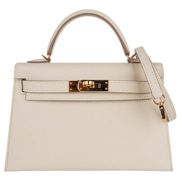 Kelly 28 Sellier Bag Craie Epsom Leather Gold Hardware