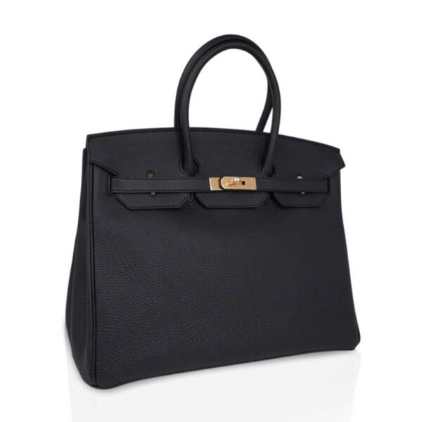 Limited Edition Birkin 35 Bag Plomb (Off Black) Togo Leather with Gold Hardware