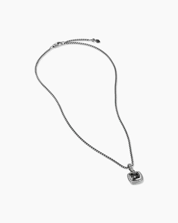 95D6993F-FB8D-74A6-8FAD-7084AD28CBA2.jpg Petite Albion® Pendant Necklace Sterling Silver with Black Onyx and Diamonds, 7mm