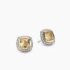 95F352A5-4FCA-8569-46AF-F7E2B49A00D0.jpg Albion® Stud Earrings Sterling Silver with 18K Yellow Gold, Champagne Citrine and Diamonds, 7mm