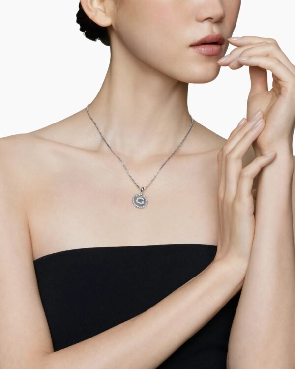 96C1D2F4-8A64-9942-D85E-EDB05391E387.jpg Initial Charm Necklace Sterling Silver with Diamond G